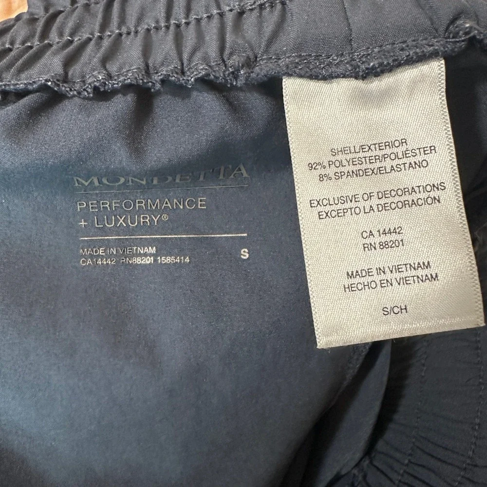 Mondetta Performance Shorts Athletic Drawstring Paperbag Waist Pockets Blue S‎ - Picture 4 of 4